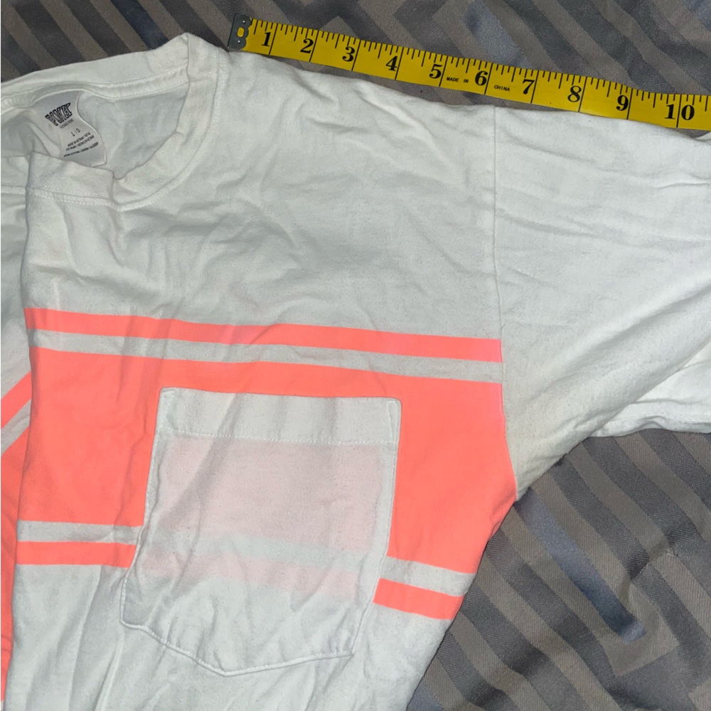 Pink Victoria’s Secret Long Sleeve Shirt Size Large Women’s White - Picture 4 of 10